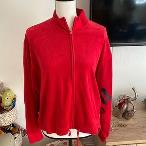 Juicy couture velour zip up oversized sweater